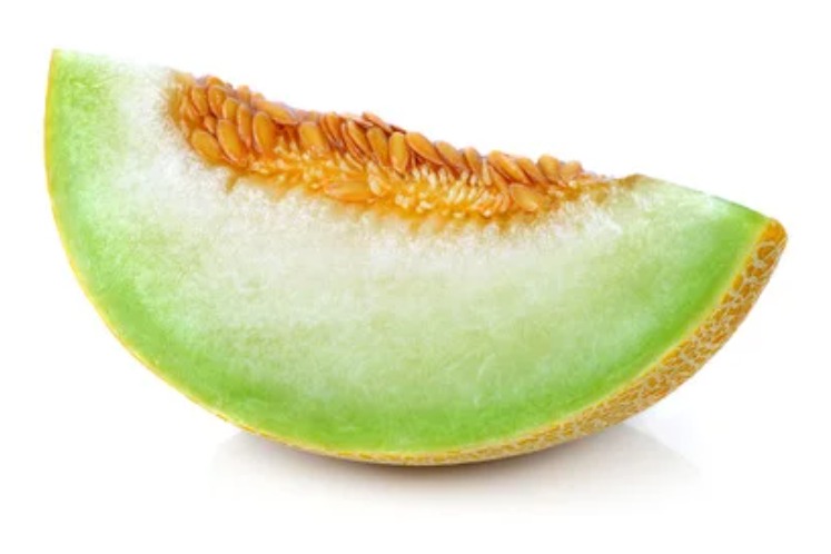 ENSALADA DE LECHUGA CON CEBOLLA ACOMPAÑADO DE SALMÓN A LA PLANCHA Y TAJADA DE MELÓN